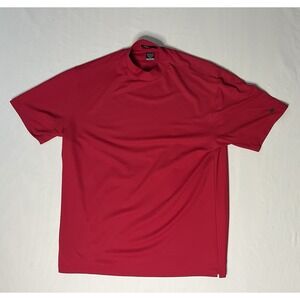 Nike Dri Fit Tiger Woods Mock Golf Shirt Men's Size XL Red Short Sleeve 320337